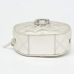 Marc Jacobs Silver Quilted Leather Christy Chain Shoulder Bag For Women -Cheap Marc Jacobs Store luxury women marc jacobs used handbags p631701 012