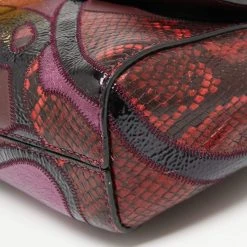 Marc Jacobs Burgundy Leather And Snakeskin Embossed Leather J Patchwork Shoulder Bag For Women -Cheap Marc Jacobs Store luxury women marc jacobs used handbags p634287 006