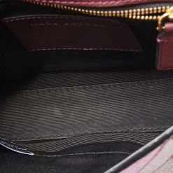 Marc Jacobs Burgundy Leather And Snakeskin Embossed Leather J Patchwork Shoulder Bag For Women -Cheap Marc Jacobs Store luxury women marc jacobs used handbags p634287 009