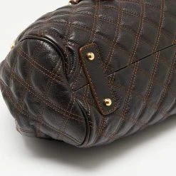 Marc Jacobs Dark Choco Brown Quilted Leather Stam Satchel For Women 22 Marc Jacobs Dark Choco Brown Quilted Leather Stam Satchel For Women -Cheap Marc Jacobs Store luxury women marc jacobs used handbags p635439 002