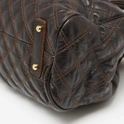Marc Jacobs Dark Choco Brown Quilted Leather Stam Satchel For Women 23 Marc Jacobs Dark Choco Brown Quilted Leather Stam Satchel For Women -Cheap Marc Jacobs Store luxury women marc jacobs used handbags p635439 003