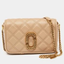 Marc Jacobs Tan Leather The Status Crossbody Bag For Women