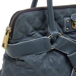 Marc Jacobs Grey Quilted Leather Bruna Belted Tote For Women -Cheap Marc Jacobs Store luxury women marc jacobs used handbags p64036 0005