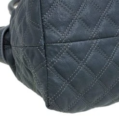 Marc Jacobs Grey Quilted Leather Bruna Belted Tote For Women -Cheap Marc Jacobs Store luxury women marc jacobs used handbags p64036 0014