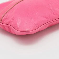 Marc Jacobs Pink Leather Top Zip Clutch For Women -Cheap Marc Jacobs Store luxury women marc jacobs used handbags p641748 002