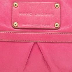 Marc Jacobs Pink Leather Top Zip Clutch For Women -Cheap Marc Jacobs Store luxury women marc jacobs used handbags p641748 005