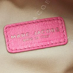 Marc Jacobs Pink Leather Top Zip Clutch For Women -Cheap Marc Jacobs Store luxury women marc jacobs used handbags p641748 010