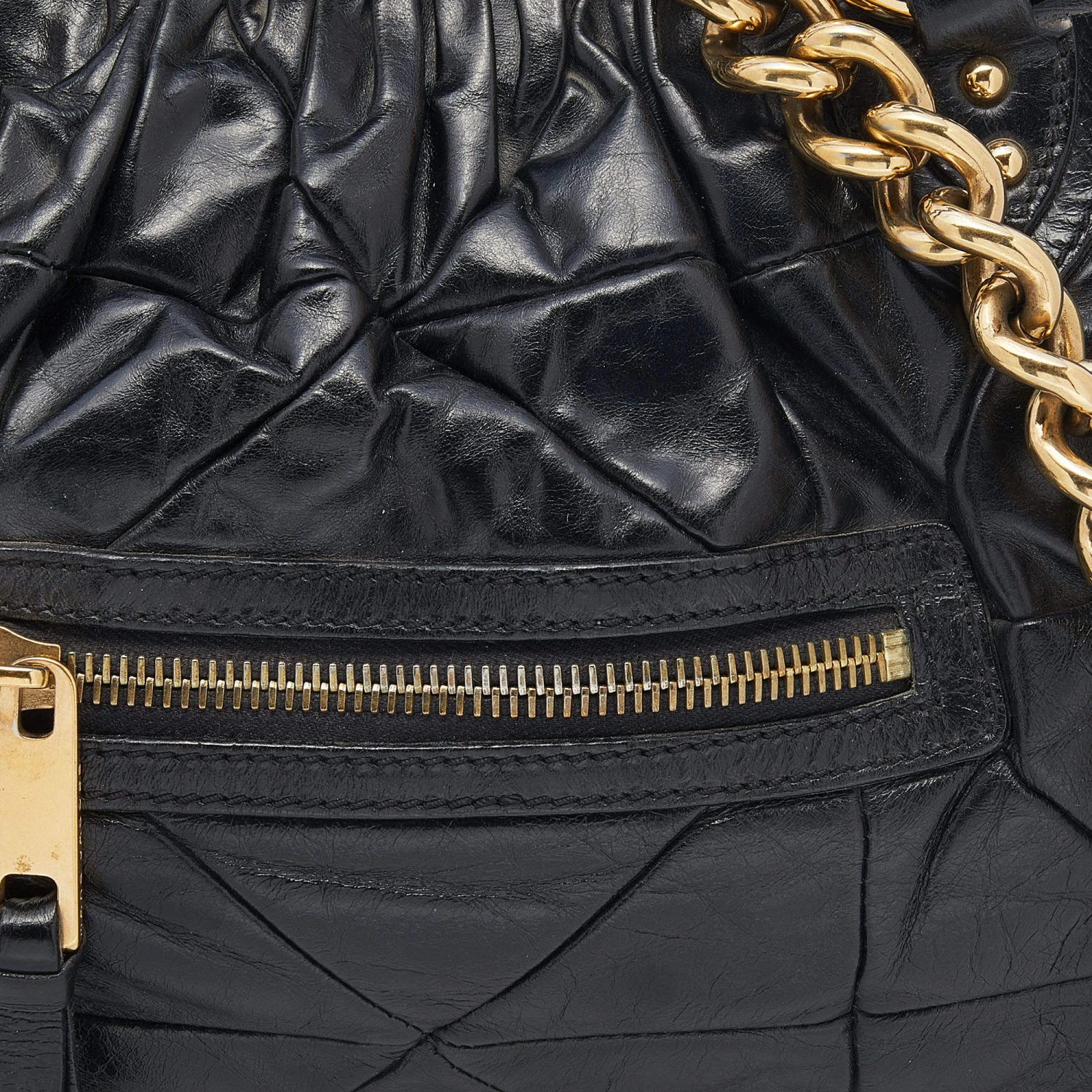 Marc Jacobs Black Quilted Leather Stam Satchel For Women 5 Marc Jacobs Black Quilted Leather Stam Satchel For Women - Image 5