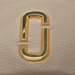 Marc Jacobs Beige/Black Leather Snapshot Crossbody Bag For Women -Cheap Marc Jacobs Store luxury women marc jacobs used handbags p644065 010