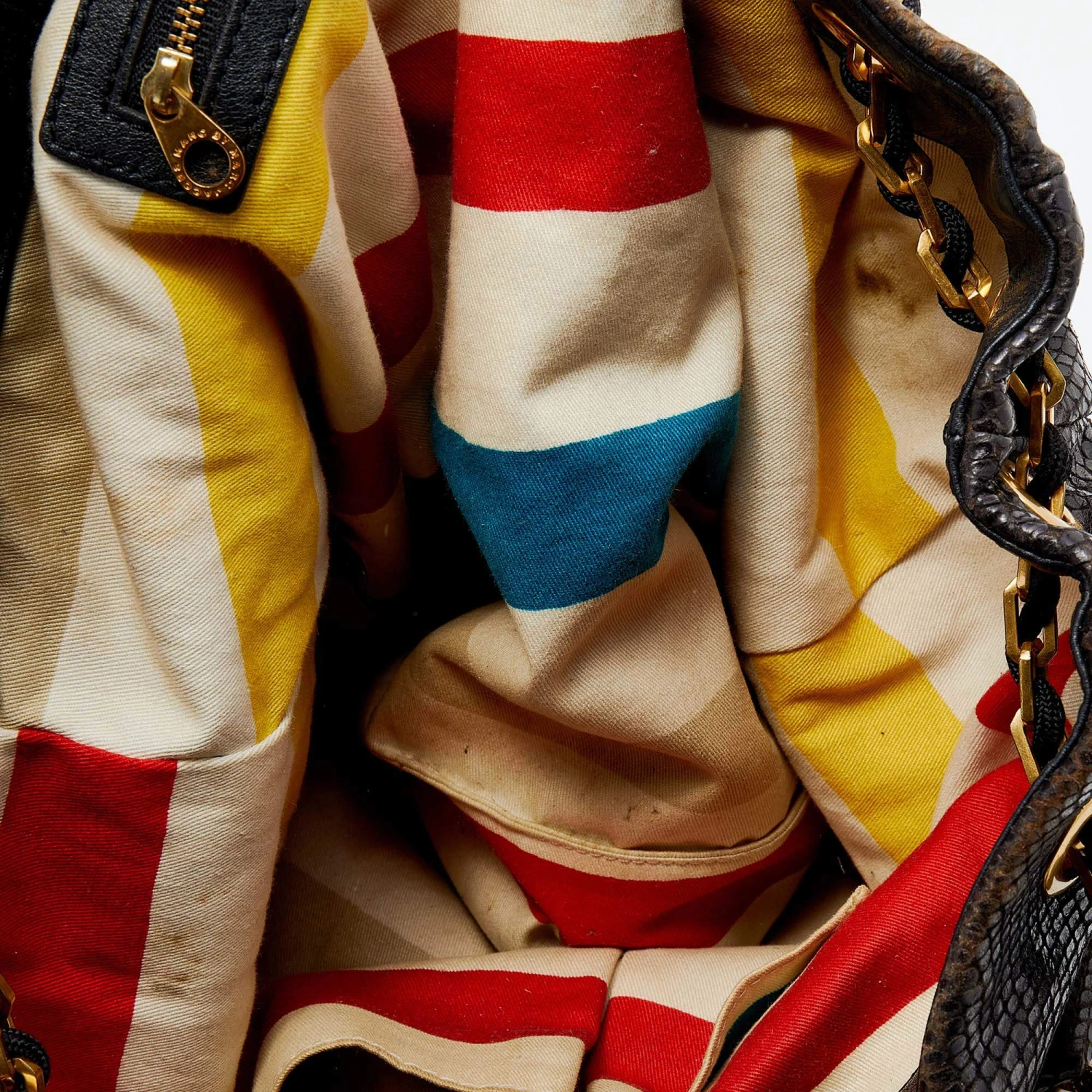 Marc Jacobs Black Python Embossed Leather Hobo For Women 7 Marc Jacobs Black Python Embossed Leather Hobo For Women - Image 7