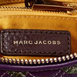 Marc Jacobs Purple Printed Leather Misfit Flap Shoulder Bag For Women -Cheap Marc Jacobs Store luxury women marc jacobs used handbags p652076 002