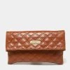 Marc Jacobs Brown Quilted Leather Large Eugenie Clutch For Women