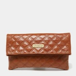 Marc Jacobs Brown Quilted Leather Large Eugenie Clutch For Women