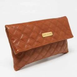 Marc Jacobs Brown Quilted Leather Large Eugenie Clutch For Women -Cheap Marc Jacobs Store luxury women marc jacobs used handbags p653405 1654606160 009