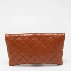 Marc Jacobs Brown Quilted Leather Large Eugenie Clutch For Women -Cheap Marc Jacobs Store luxury women marc jacobs used handbags p653405 1654606164 010