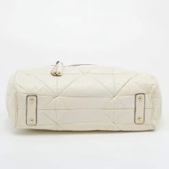 Marc Jacobs Cream Quilted Leather Stam Satchel For Women -Cheap Marc Jacobs Store luxury women marc jacobs used handbags p654361 010