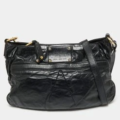 Marc Jacobs Black Leather Lorna Shoulder Bag For Women