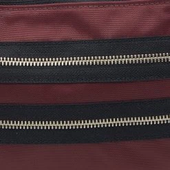 Marc Jacobs Burgundy Nylon And Leather Top Zip Clutch For Women -Cheap Marc Jacobs Store luxury women marc jacobs used handbags p658471 007