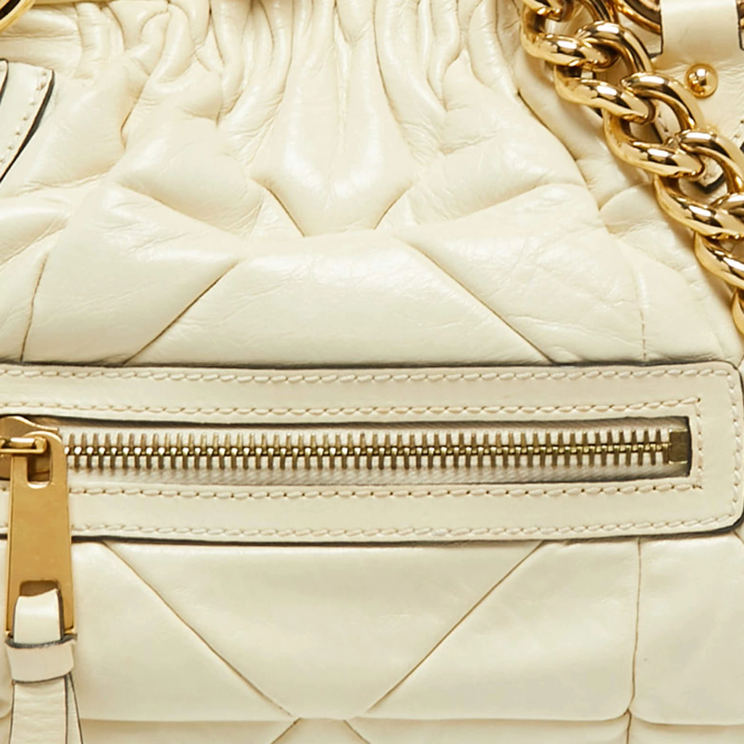 Marc Jacobs Off-White Leather Stam Satchel For Women 6 Marc Jacobs Off-White Leather Stam Satchel For Women - Image 6