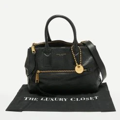 Marc Jacobs Black Leather Recruit East West Tote For Women -Cheap Marc Jacobs Store luxury women marc jacobs used handbags p663749 002