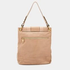 Marc Jacobs Beige Leather Stone Embellished Shoulder Bag For Women -Cheap Marc Jacobs Store luxury women marc jacobs used handbags p668853 009