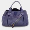 Marc Jacobs Purple Leather Eyelet Tote For Women