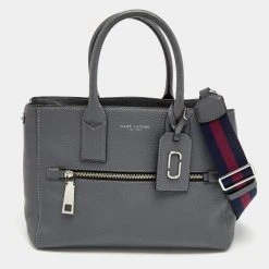 Marc Jacobs Grey Leather Gotham East West Tote For Women