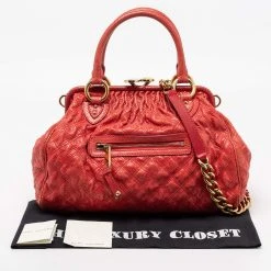 Marc Jacobs Red Snake Skin Embossed Leather Stam Satchel For Women -Cheap Marc Jacobs Store luxury women marc jacobs used handbags p685130 006
