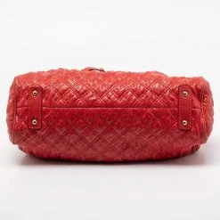 Marc Jacobs Red Snake Skin Embossed Leather Stam Satchel For Women -Cheap Marc Jacobs Store luxury women marc jacobs used handbags p685130 011