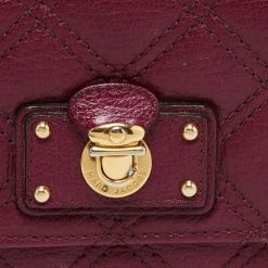 Marc Jacobs Purple Quilted Leather Eugenie Continental Flap Wallet For Women -Cheap Marc Jacobs Store luxury women marc jacobs used handbags p686215 1660020455 008