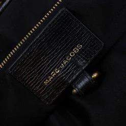 Marc Jacobs Dark Blue Quilted Coated Canvas Stam Satchel For Women -Cheap Marc Jacobs Store luxury women marc jacobs used handbags p76893 0007