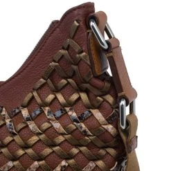 Marc Jacobs Brown Woven Leather Boho Hobo For Women -Cheap Marc Jacobs Store luxury women marc jacobs used handbags p7894 009