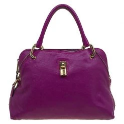Marc Jacobs Purple Leather Paradise Little Janice Satchel For Women