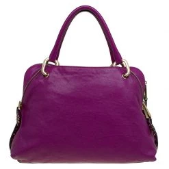 Marc Jacobs Purple Leather Paradise Little Janice Satchel For Women -Cheap Marc Jacobs Store luxury women marc jacobs used handbags p80383 0004