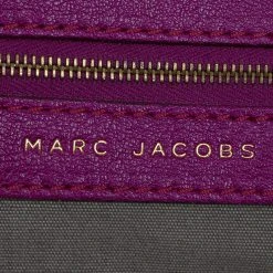 Marc Jacobs Purple Leather Paradise Little Janice Satchel For Women -Cheap Marc Jacobs Store luxury women marc jacobs used handbags p80383 0007