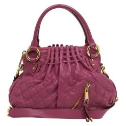 Marc Jacobs Burgundy Quilted Leather Cecilia Satchel For Women