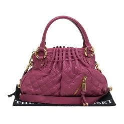 Marc Jacobs Burgundy Quilted Leather Cecilia Satchel For Women -Cheap Marc Jacobs Store luxury women marc jacobs used handbags p82709 008