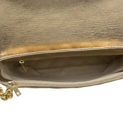 Marc Jacobs Gold Quilted Leather Large Bow Shoulder Bag For Women -Cheap Marc Jacobs Store luxury women marc jacobs used handbags p83145 006