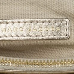 Marc Jacobs Gold Quilted Leather Large Bow Shoulder Bag For Women -Cheap Marc Jacobs Store luxury women marc jacobs used handbags p83145 007