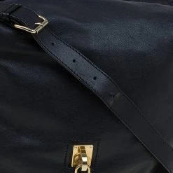 Marc Jacobs Black Leather Kate Lock Hobo For Women -Cheap Marc Jacobs Store luxury women marc jacobs used handbags p86475 005