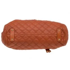 Marc Jacobs Orange Quilted Leather Stam Shoulder Bag For Women -Cheap Marc Jacobs Store luxury women marc jacobs used handbags p86478 0006