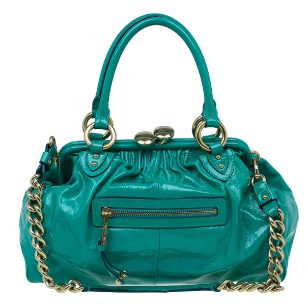 Marc Jacobs Turquoise Patent Stam For Women 1 Marc Jacobs Turquoise Patent Stam For Women