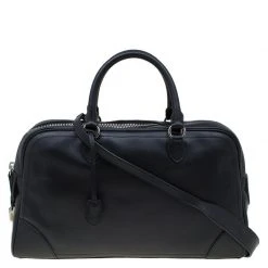 Marc Jacobs Black Leather The Venetia Bowling Bag For Women