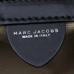 Marc Jacobs Black Leather The Venetia Bowling Bag For Women -Cheap Marc Jacobs Store luxury women marc jacobs used handbags p87180 007
