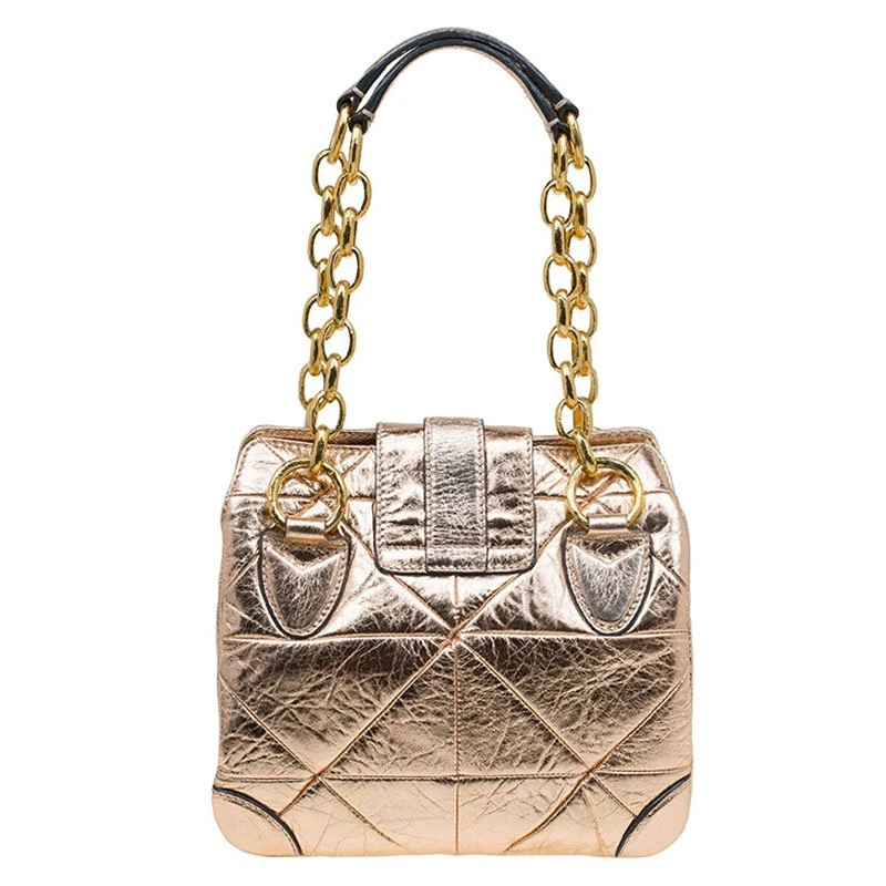 Marc Jacobs Metallic Rose Quilted Leather Shoulder Bag For Women 4 Marc Jacobs Metallic Rose Quilted Leather Shoulder Bag For Women - Image 4
