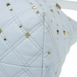Marc Jacobs White Leather Large Rio Stardust Studded Satchel For Women -Cheap Marc Jacobs Store luxury women marc jacobs used handbags p9369 007