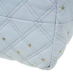 Marc Jacobs White Leather Large Rio Stardust Studded Satchel For Women -Cheap Marc Jacobs Store luxury women marc jacobs used handbags p9369 009