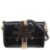 Marc Jacobs Dark Green Patent Leather Embellished Crossbody Bag For Women