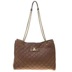 Marc Jacobs Beige Quilted Leather Juliette Chain Handle Tote For Women