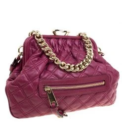 Marc Jacobs Burgundy Leather Mini Stam Shoulder Bag For Women -Cheap Marc Jacobs Store luxury women marc jacobs used handbags p98092 003